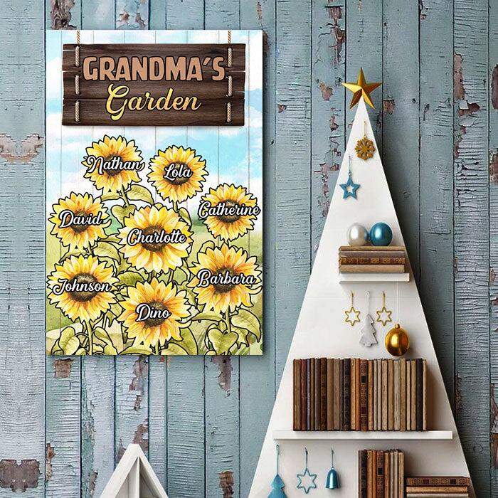 Grandma's Sunflower Garden - Personalized Canvas - Image 3