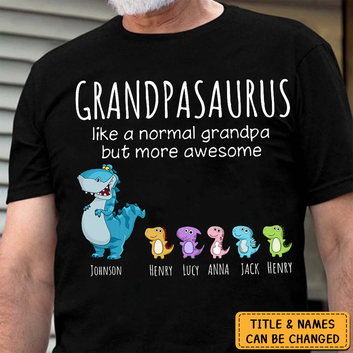 Grandpasaurus And Kids Personalized Shirt - Image 4