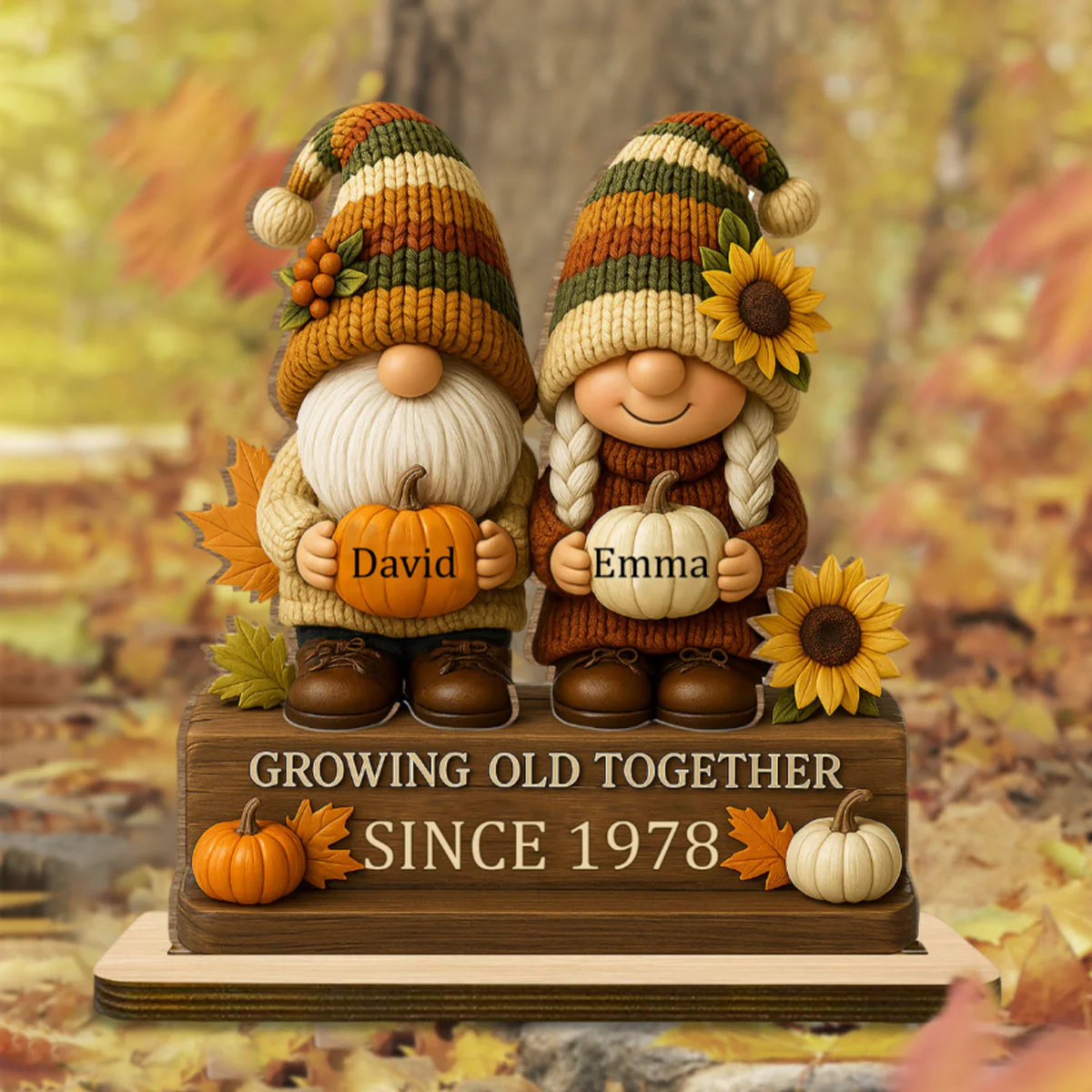 Growing Old Together, Custom Plaque, Gift For Couples And Grandparents - Image 2