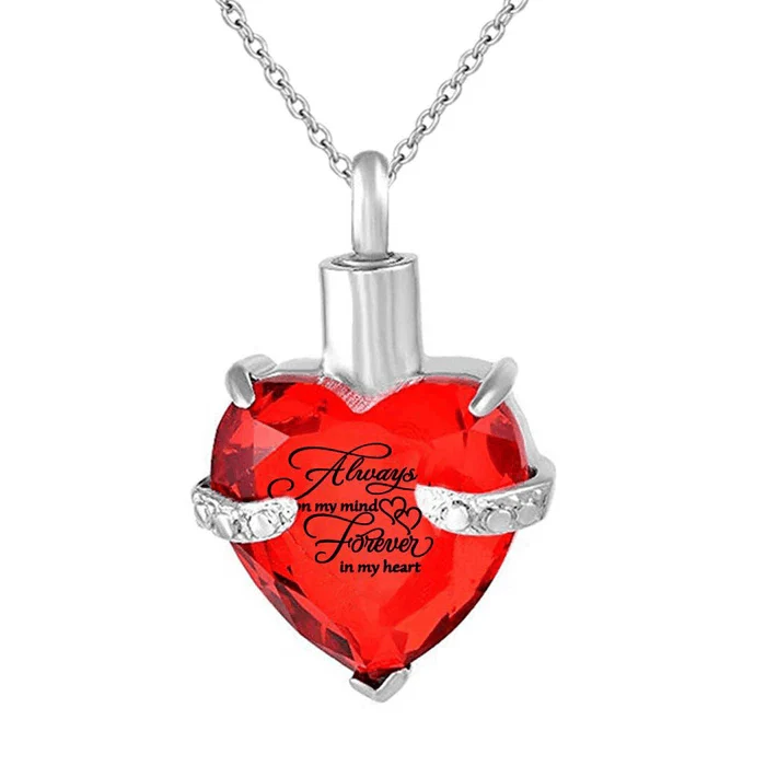 Heart-shaped Cremation Ashes Storage Necklace - Image 10