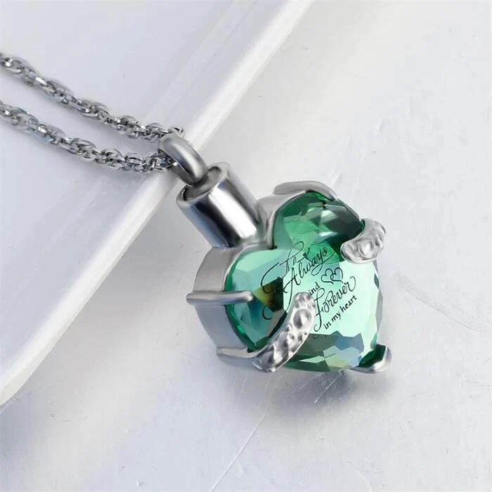 Heart-shaped Cremation Ashes Storage Necklace - Image 3