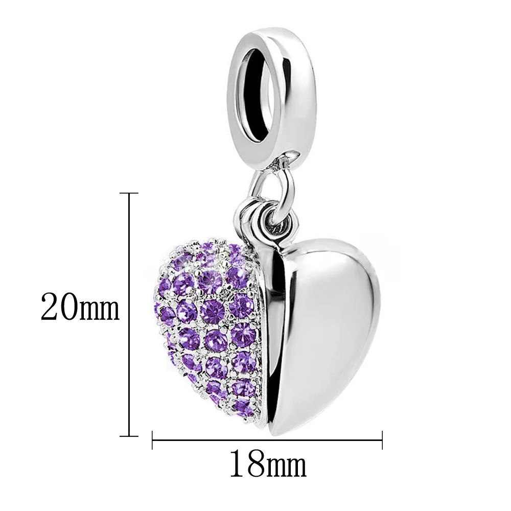 Heart-shaped Cremation Ashes Storage Necklace - Image 3