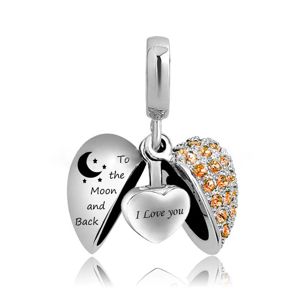 Heart-shaped Cremation Ashes Storage Necklace - Image 8