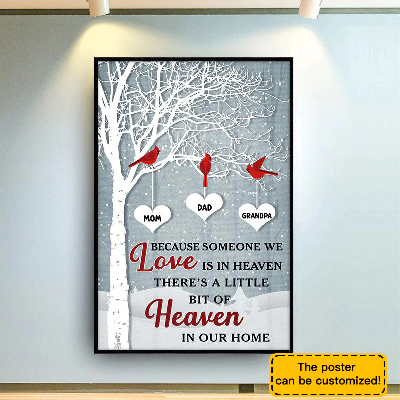 Heaven In Our Home - Memorial Gift - Personalized Custom Poster
