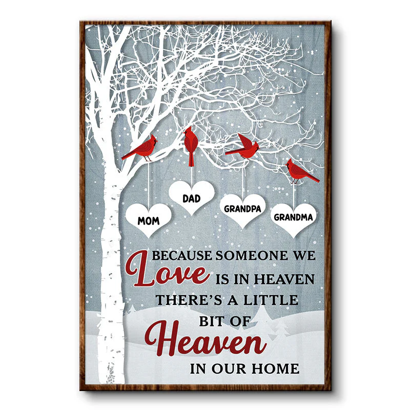 Heaven In Our Home - Memorial Gift - Personalized Custom Poster - Image 2