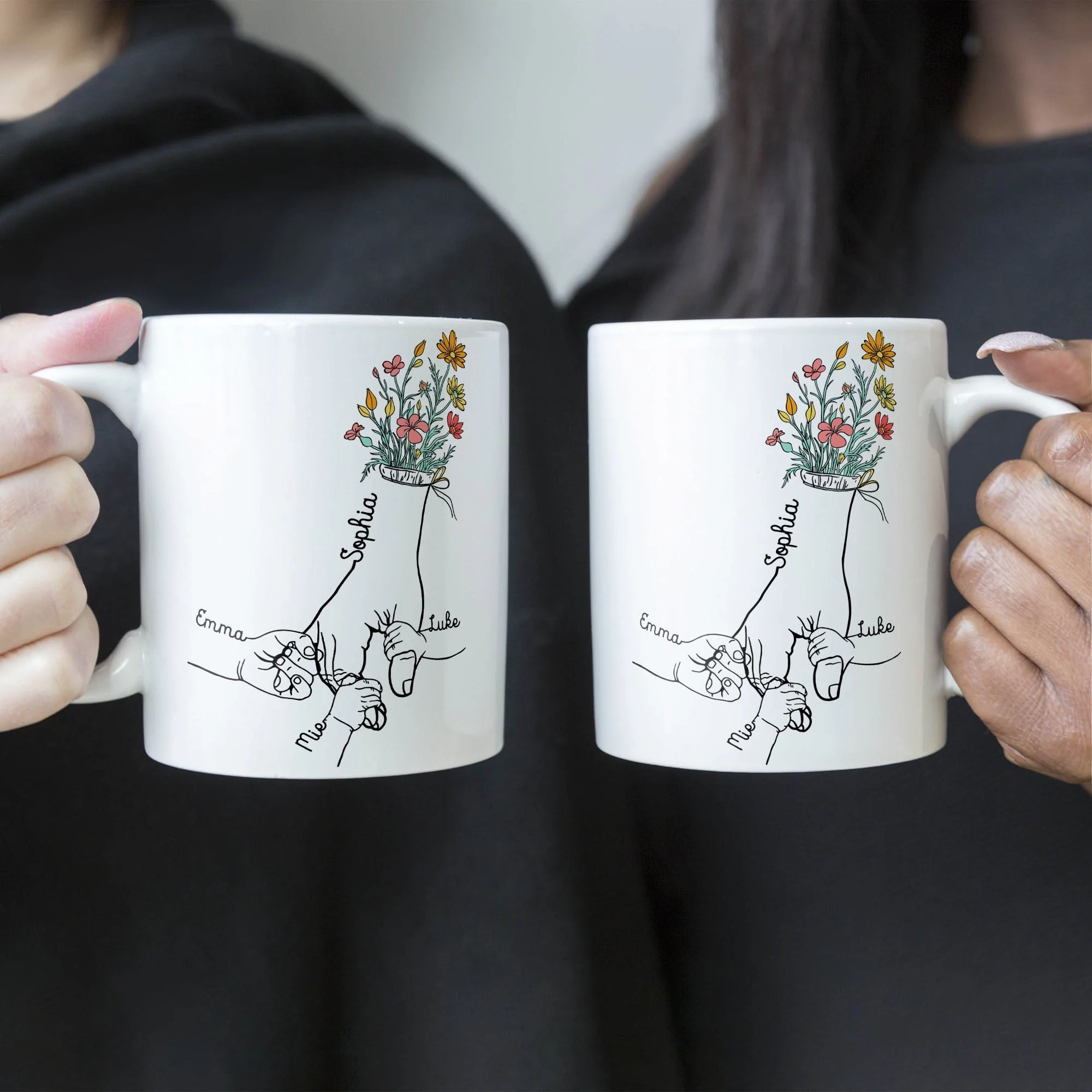 Holding Mom's Hand - Personalized Mug - Image 3
