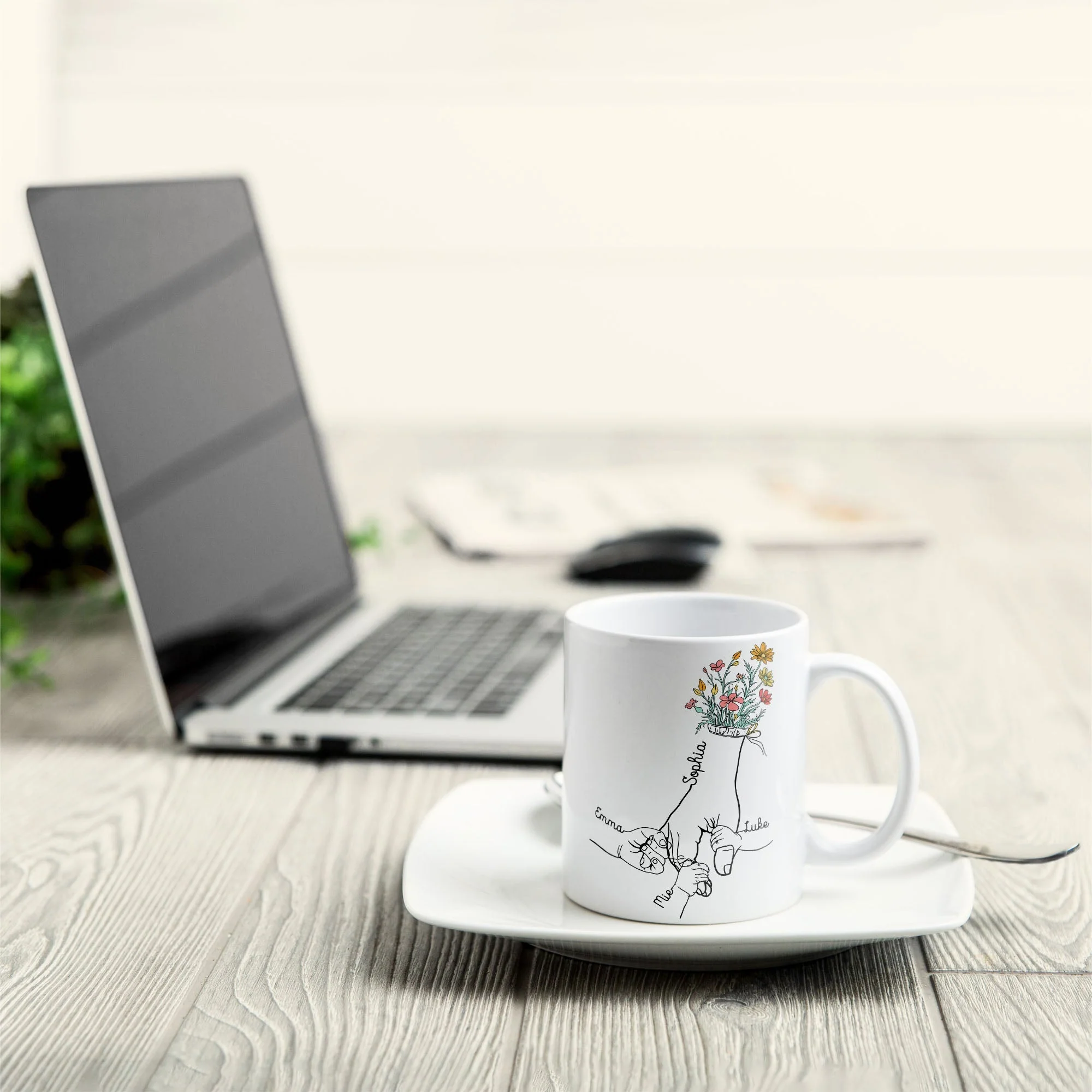 Holding Mom's Hand - Personalized Mug - Image 4