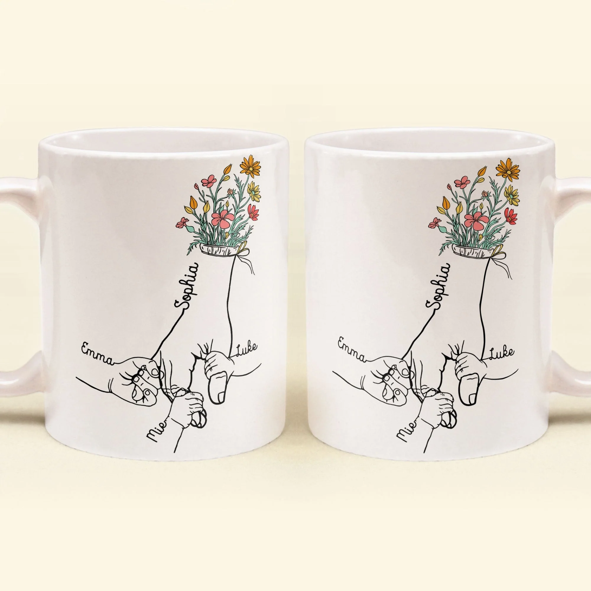 Holding Mom's Hand - Personalized Mug - Image 5