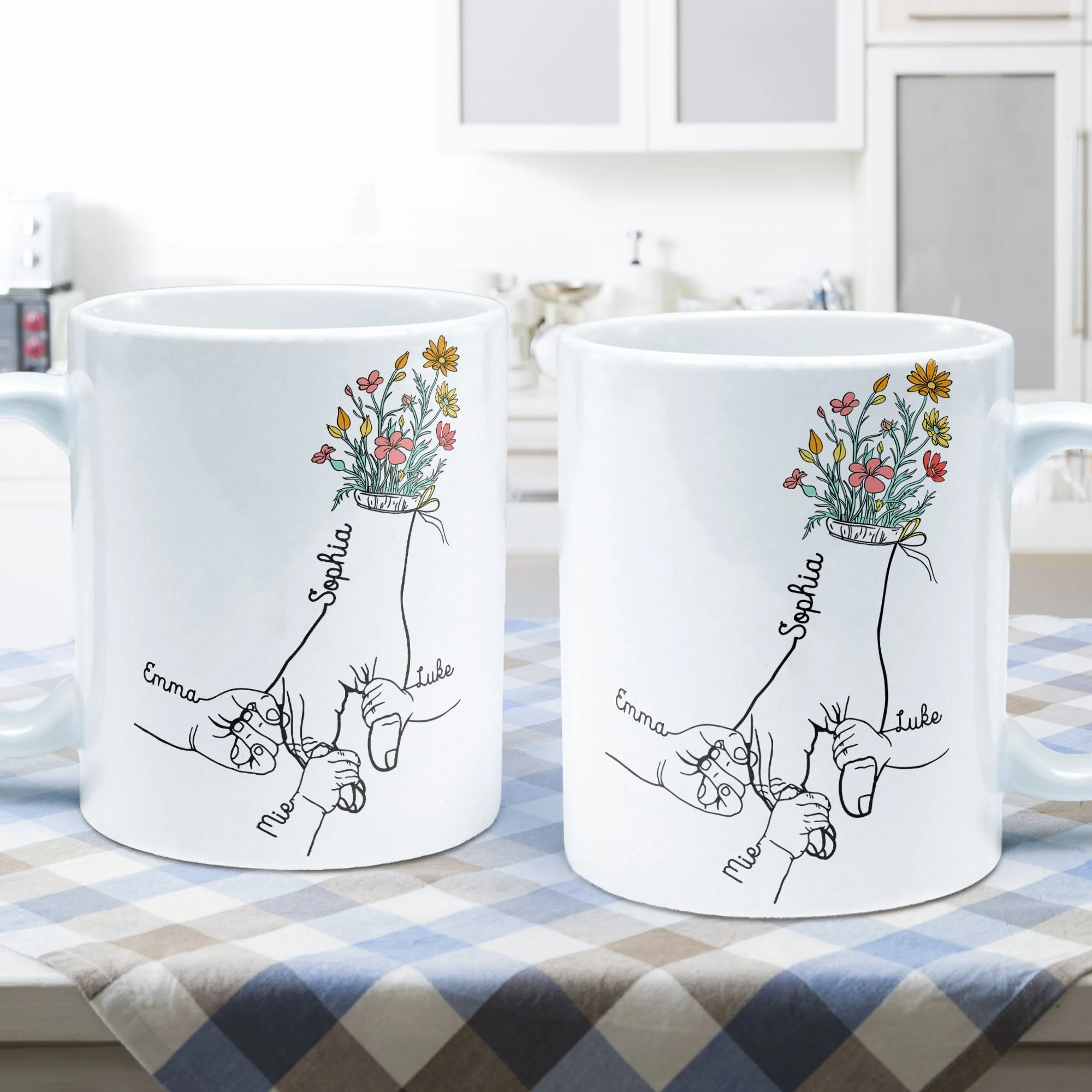 Holding Mom's Hand - Personalized Mug - Image 6