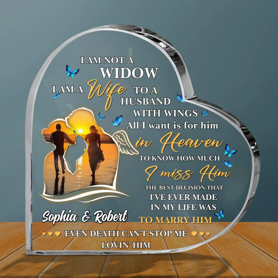Memorial Gift Idea For Couple - I Am A Wife To A Husband With Wings - Image 3