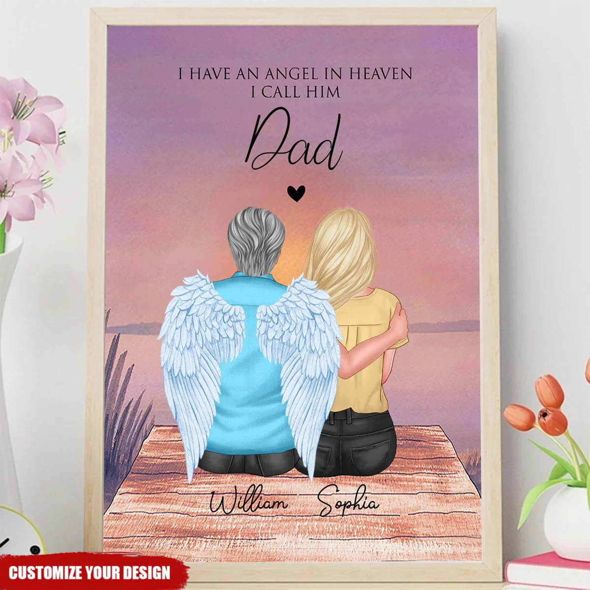 In Memory of Dad Personalized Fathers Day Personalized Canvas - Image 2