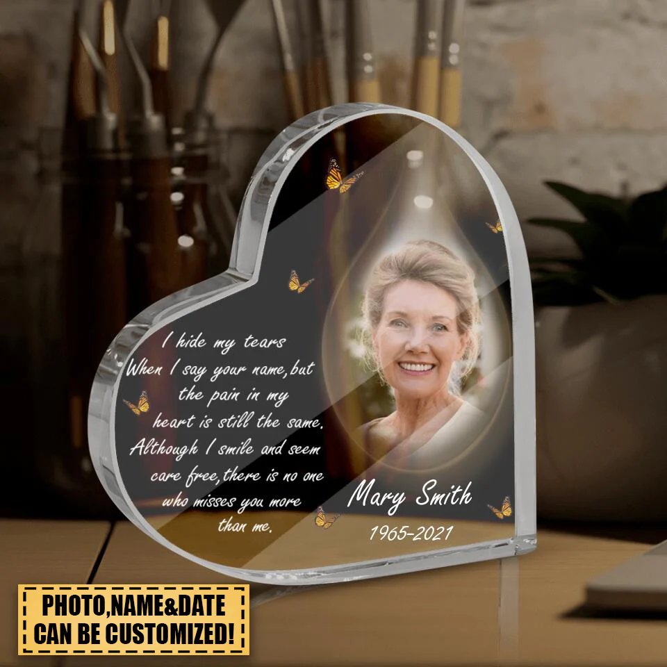 I Hide My Tears When I Say Your Name Personalized Plaque