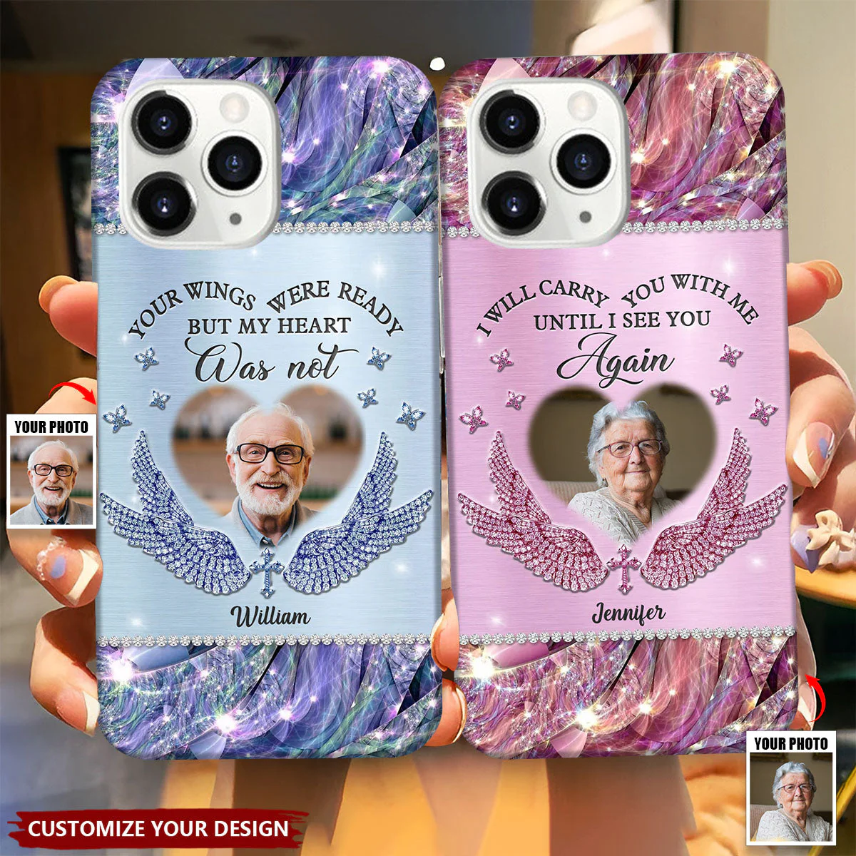 I Will Always Carry You With Me - Memorial Personalized Custom Phone Case - Image 2
