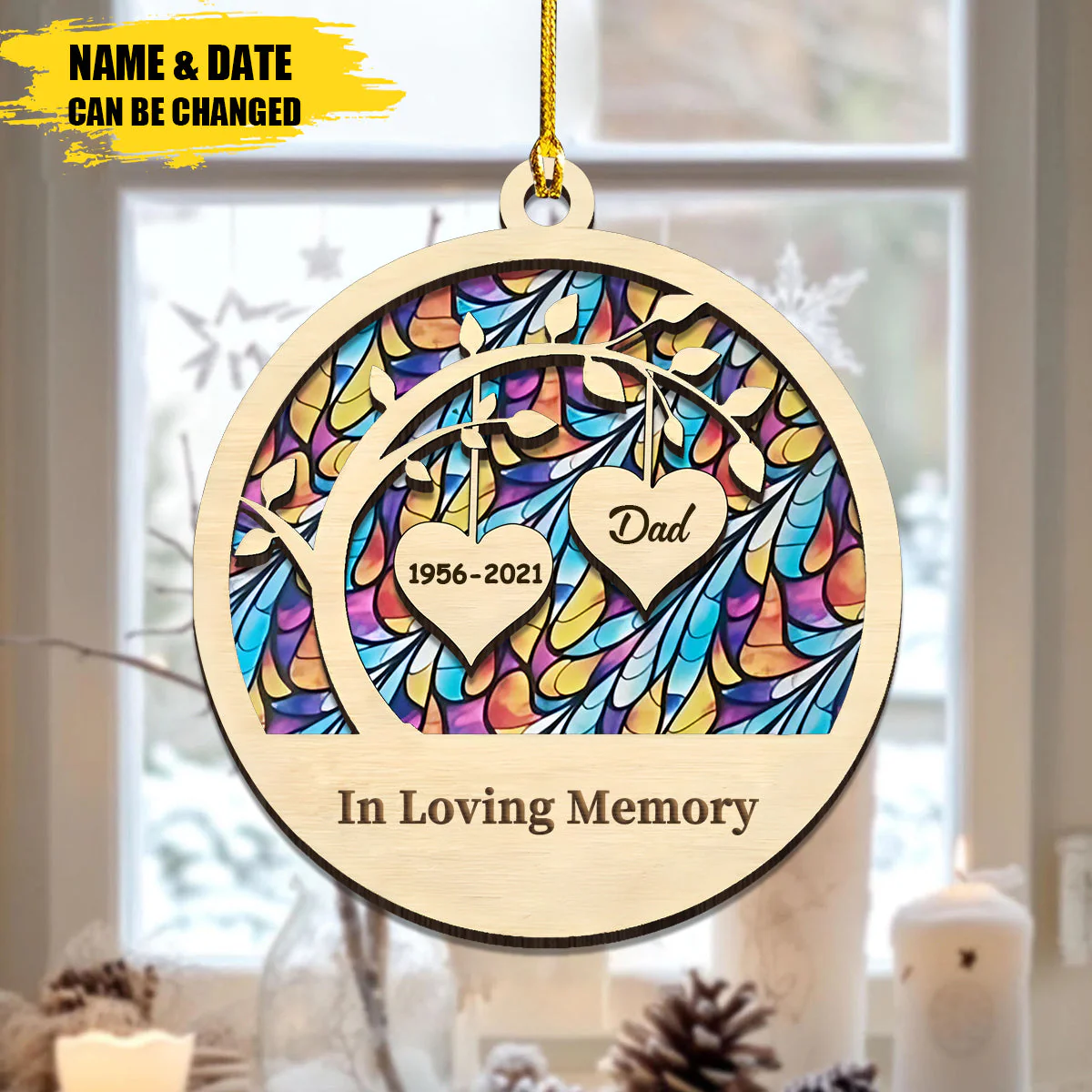 I'm Always With You-Personalized Custom Double-Layer Ornament - Image 2