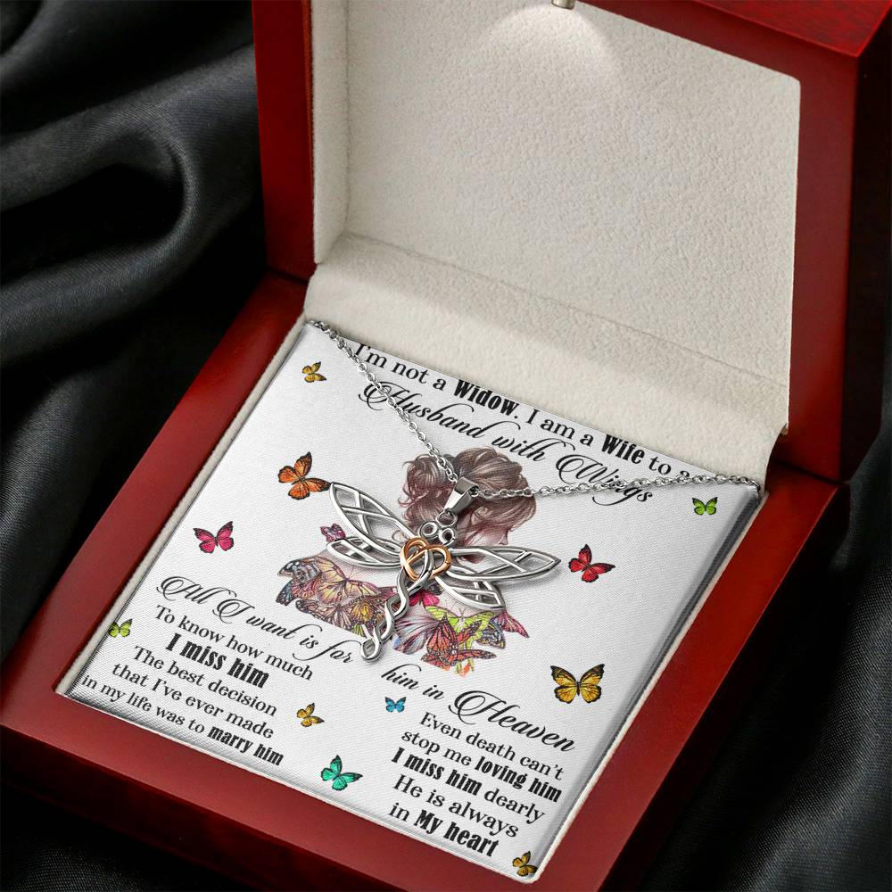 I'm Not A Widow Dragonfly Necklace - Image 6