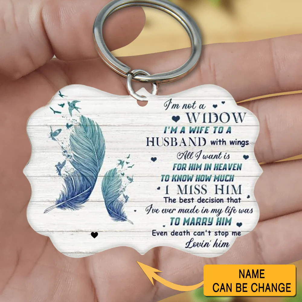 I'm Not A Widow Personalized Keychain - Image 2