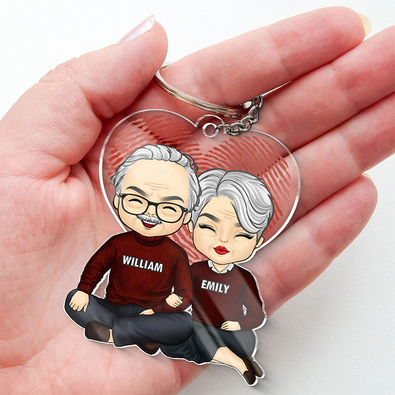 I'm Thankful To Have You In My Life - Couple Personalized Keychain - Image 5