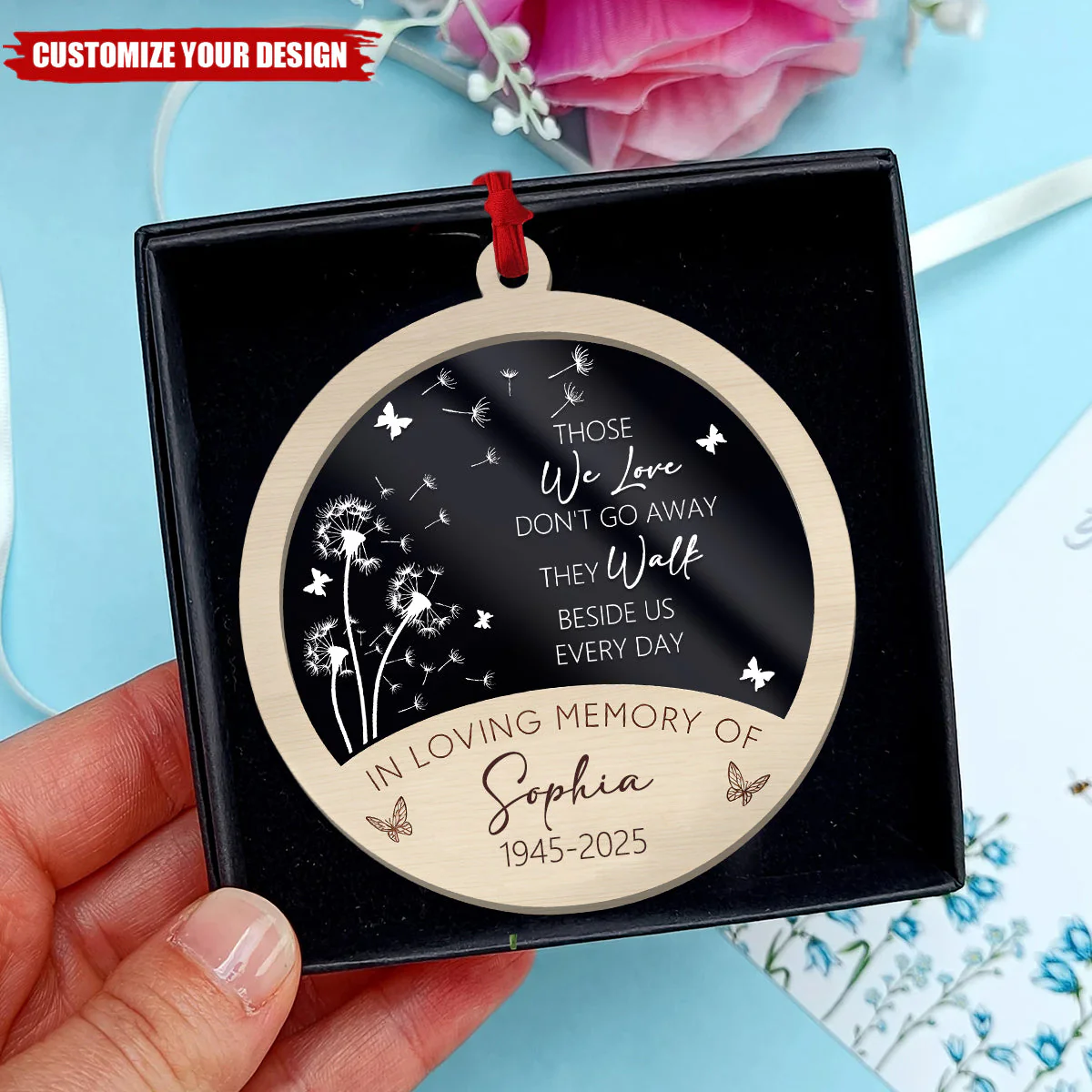 In Loving Memory Of - Personalized  Remembrance Ornament - Image 2