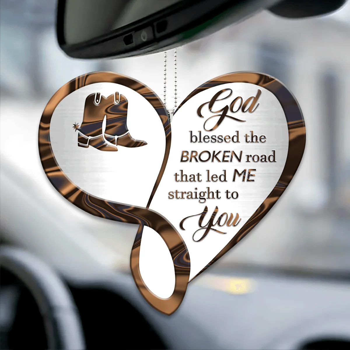 Infinity Heart God Blessed Personalized Ornament - Image 2