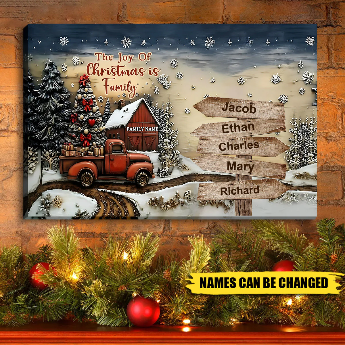 It's The Most Wonderful Time Of The Year - Personalized Family Poster - Image 2