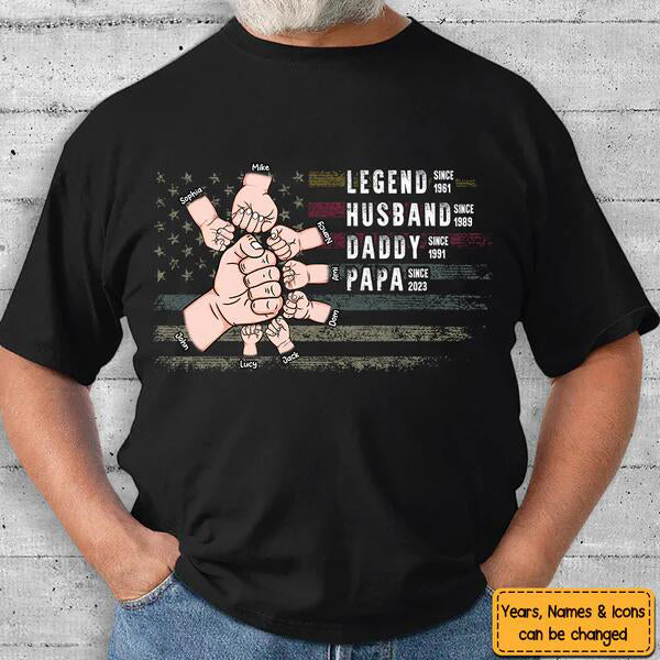 Legend Husband Daddy Papa Personalized Shirt - Image 4