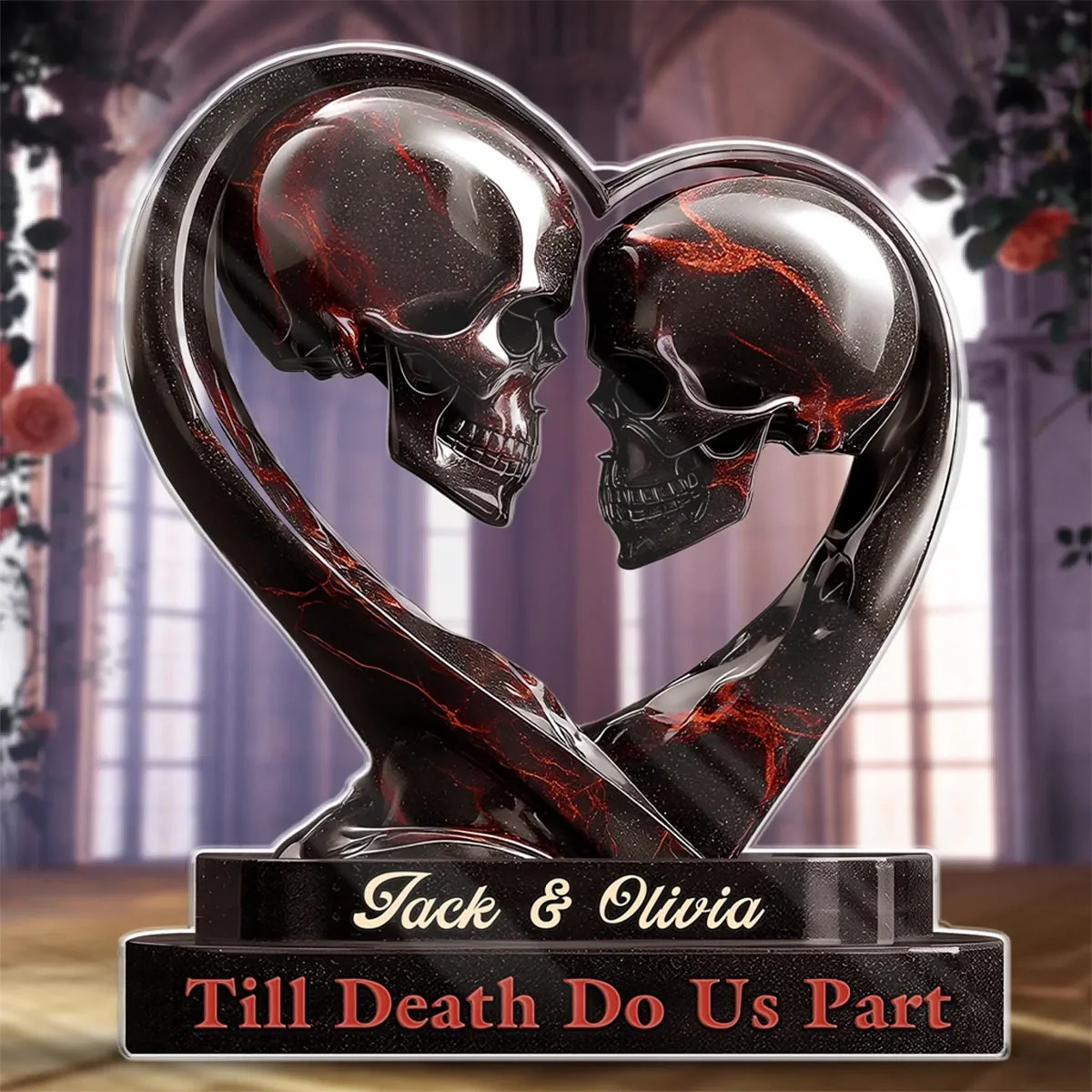 Love Outlasts Time - Custom Acrylic Plaque For Him And Her - Image 2