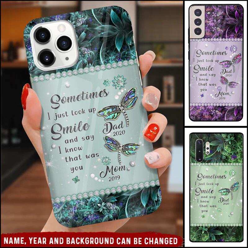 Memorial Dragonfly Violet Personalized Phone Case