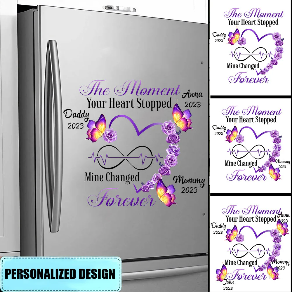 Memorial Violet Flower Butterfly Heart Infinity Personalized Sticker Decal - Image 2