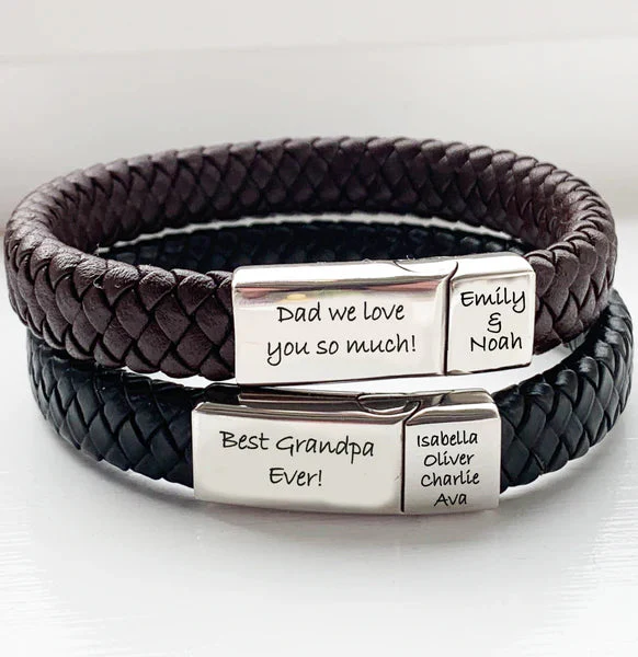 Men's Personalised Message Bracelet - Best Gift For Him - Image 3