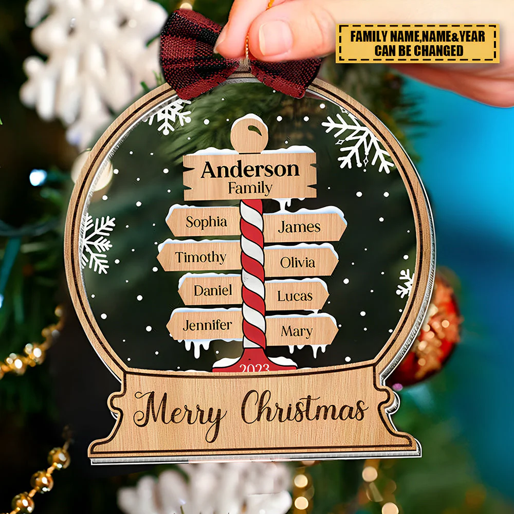 Merry Christmas - Personalized Acrylic Ornament - Image 2