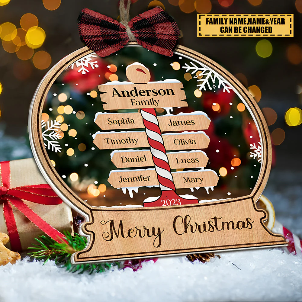 Merry Christmas - Personalized Acrylic Ornament - Image 3