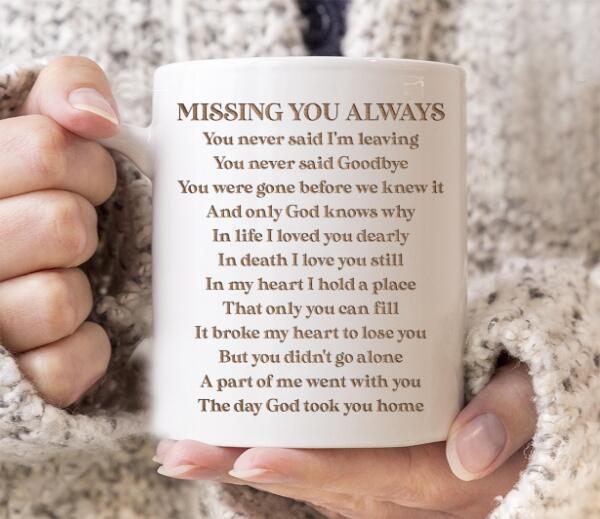 Missing You Always - Personalized Mug - Unique Memorial Family Gift - Image 3