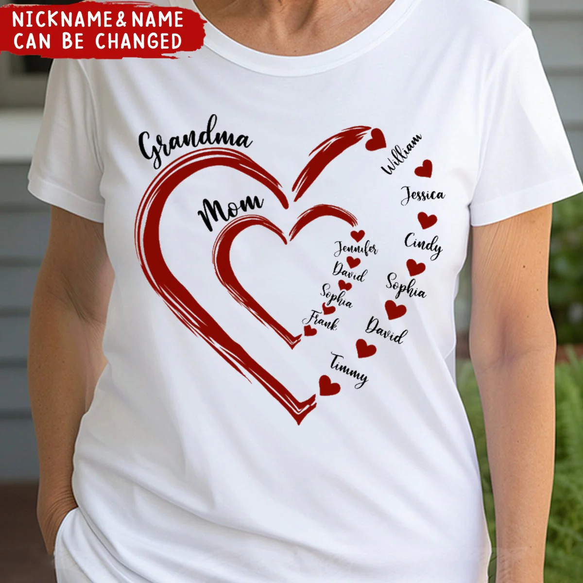 Mom's Grandma's Sweethearts Personalized T-Shirt - Image 2