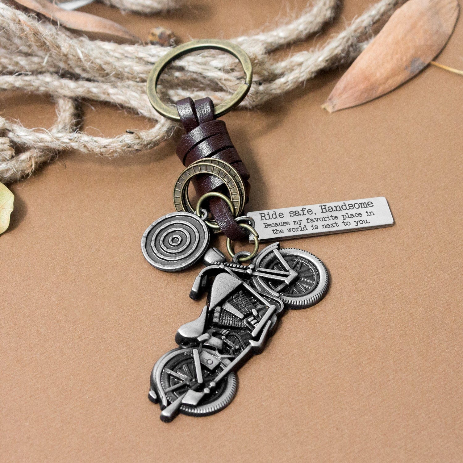 Motorcycle Keychain - To My Husband - I Love You - Image 2