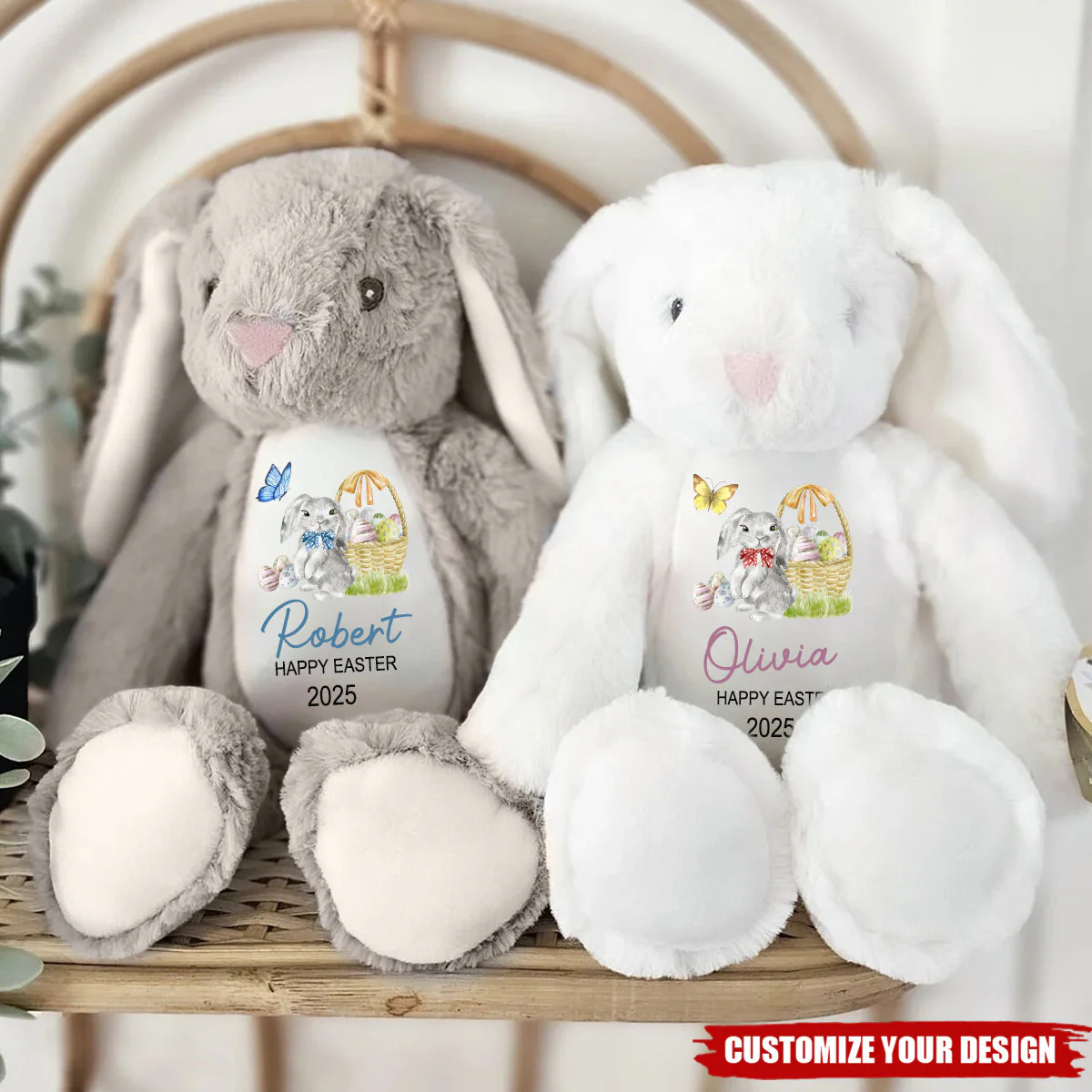 Personalised Easter Gift Bunny Soft Plush Rabbit Toys - Image 2