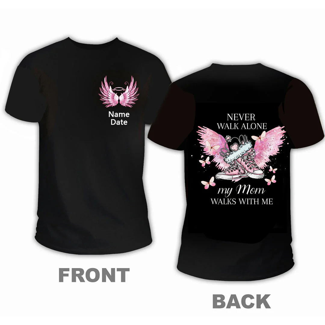 My Love Walks With Me Personalized T-shirt - Image 2