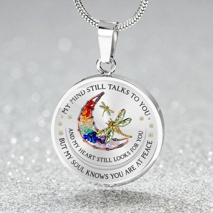 My Mind Talks To You Personalized Necklace With Back Engraving - Image 2