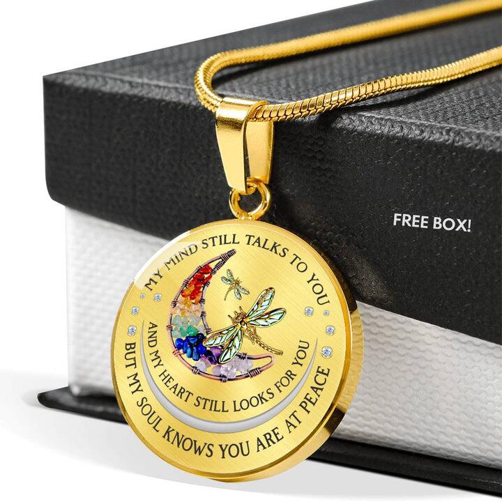 My Mind Talks To You Personalized Necklace With Back Engraving - Image 3