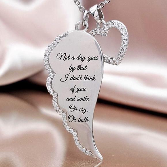 Not A Day Goes By Angel Wing Necklace - Image 3