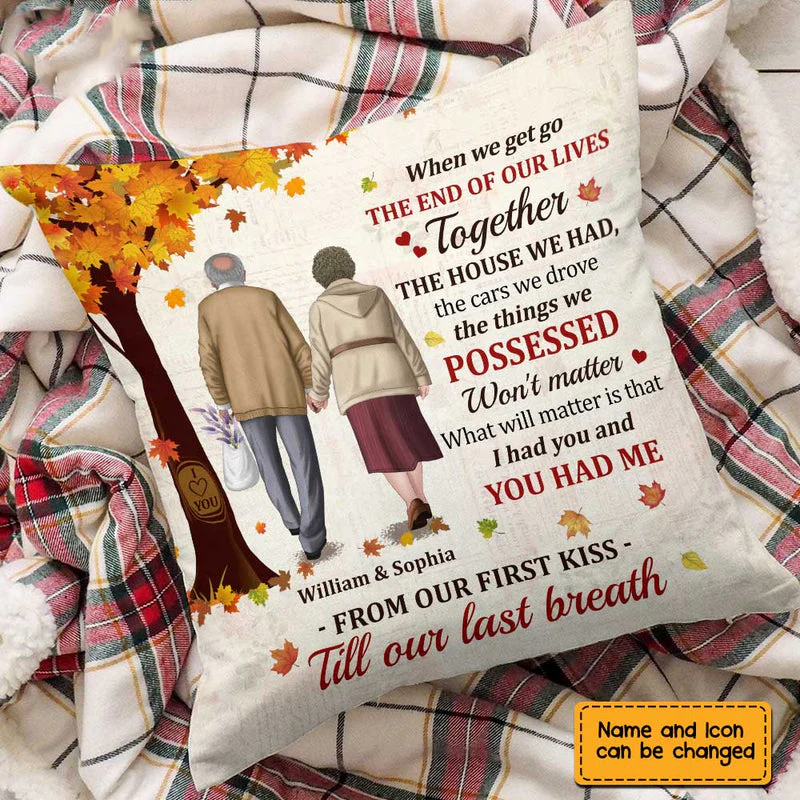 Old Couple Anniversary Personalized Pillowcase - Image 3