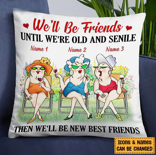 Old Friends Personalized Pillowcase-Gift Idea - Image 2