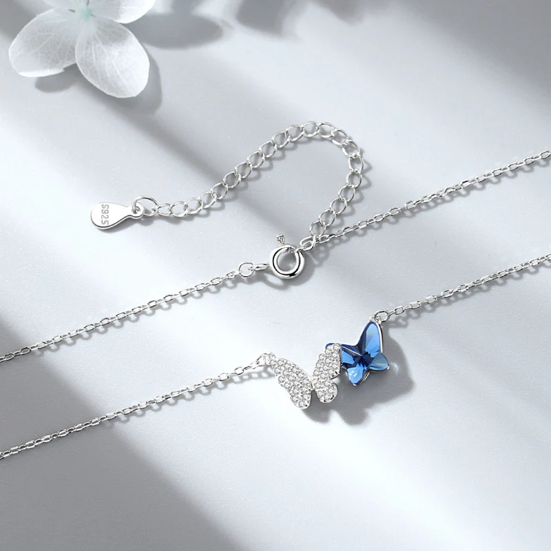 Original S925 Pure Silver Butterfly Fashion Necklace - Image 3