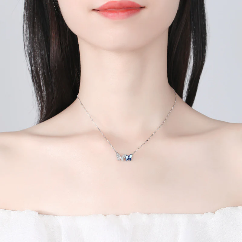 Original S925 Pure Silver Butterfly Fashion Necklace - Image 4