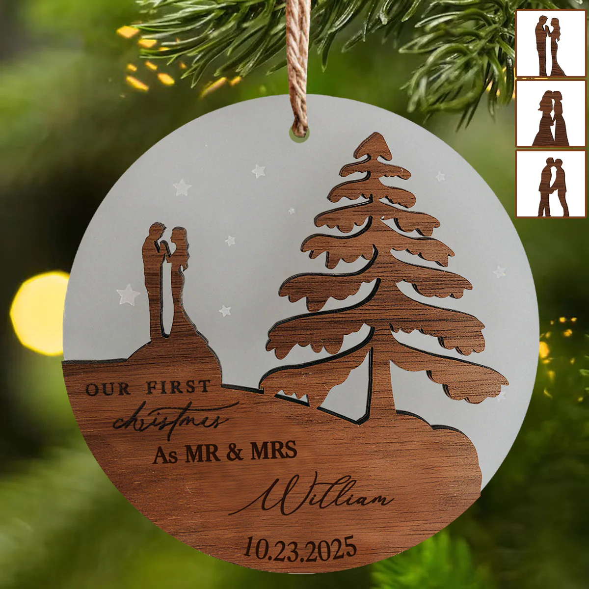 Our First Christmas as Mr & Mrs Christmas Ornament - Image 2