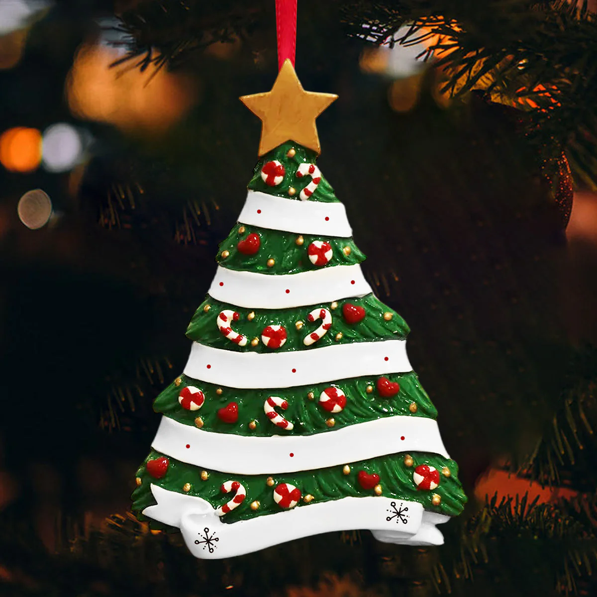 Personalised Christmas Family Christmas Tree Ornament - Image 4