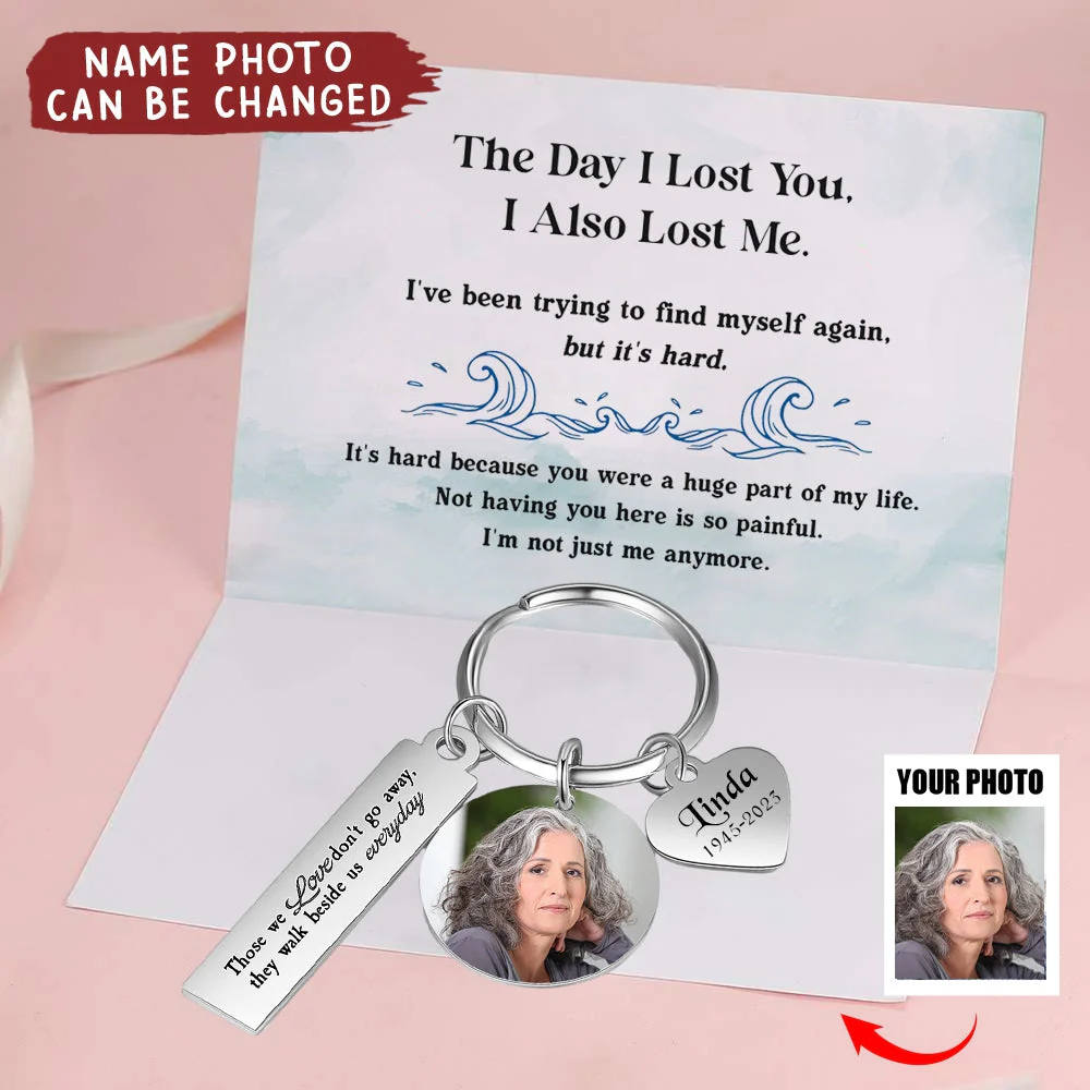 Personalised Memorial Stainless Steel Photo Keychain - Image 2