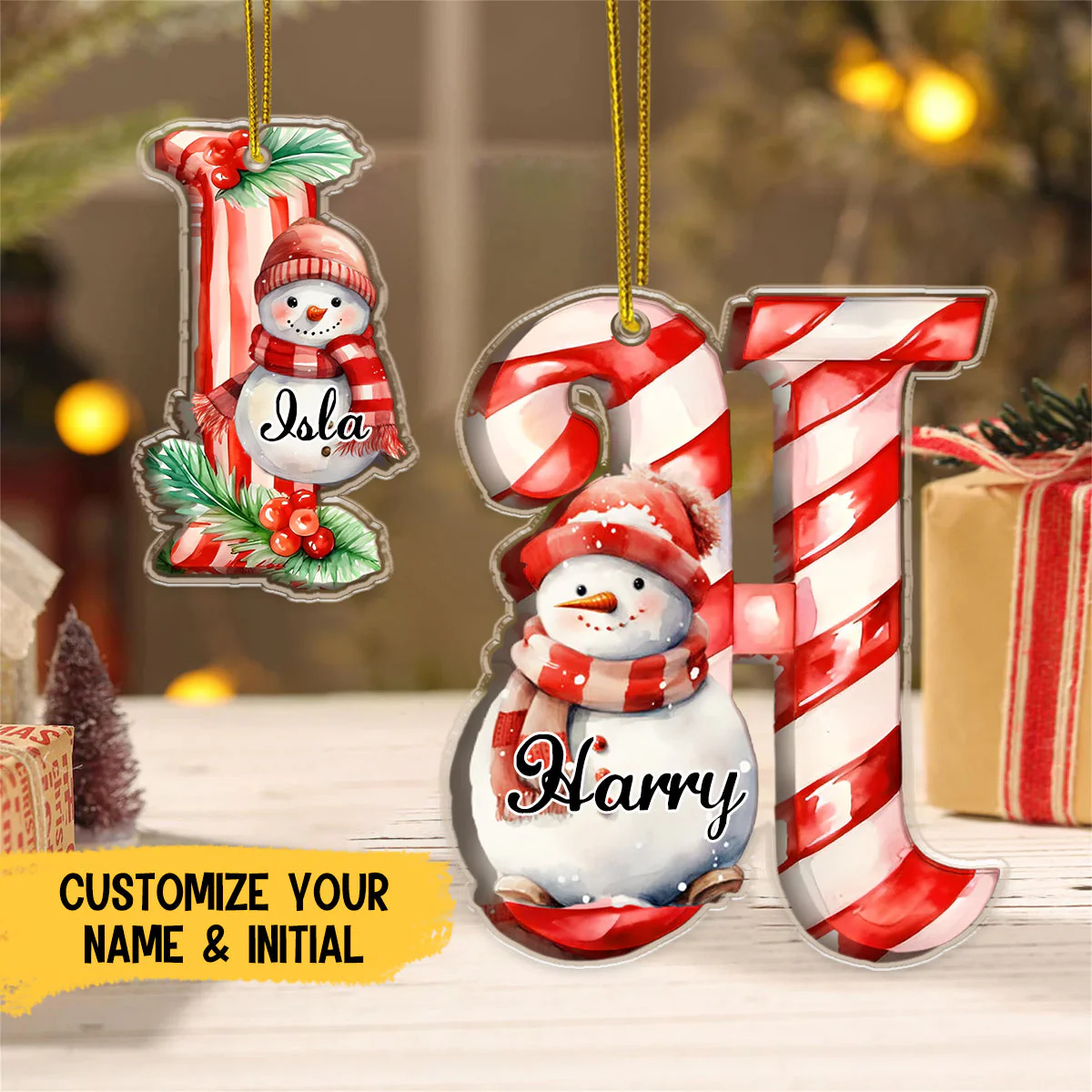 Personalized Alphabet 26 Letters With Name Christmas Ornament - Image 2