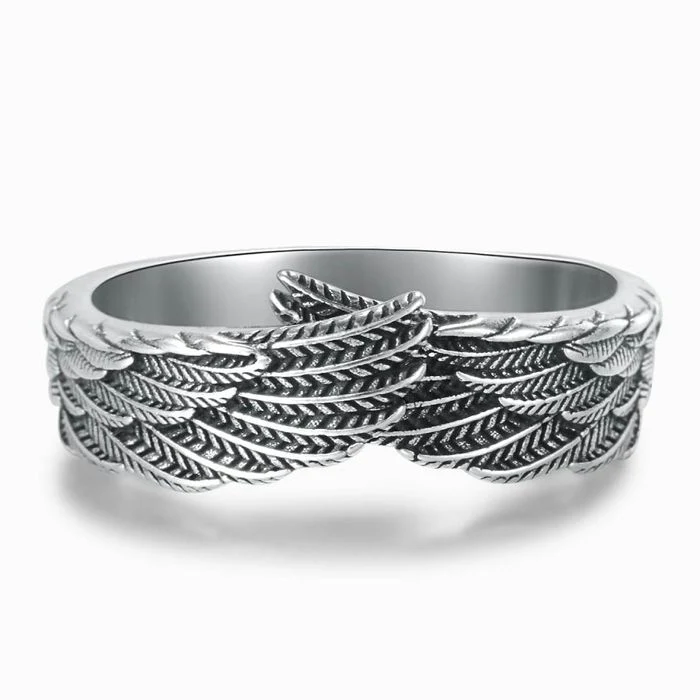 Personalized Name Angel Wing Ring - Image 3