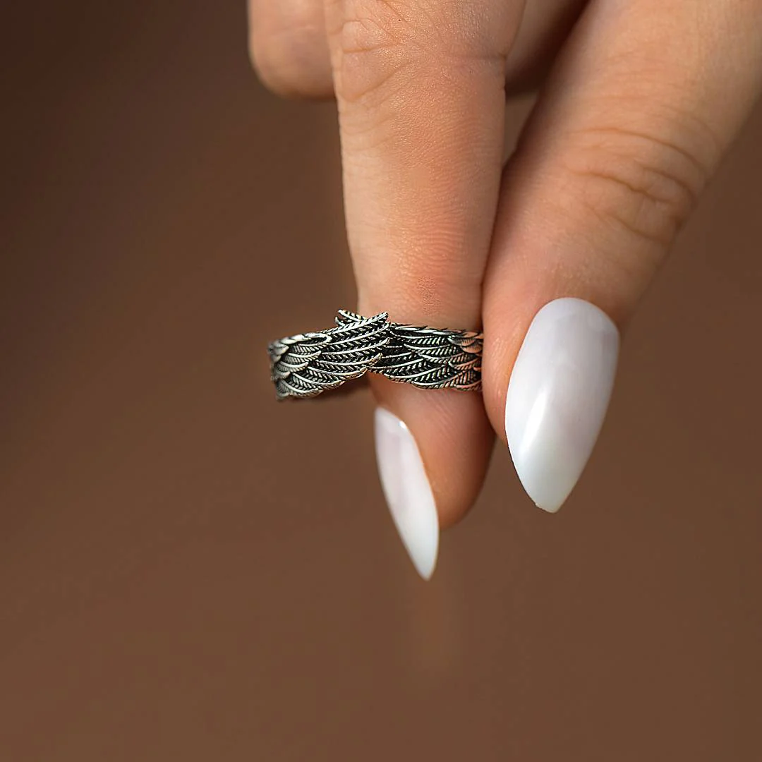 Personalized Name Angel Wing Ring - Image 5