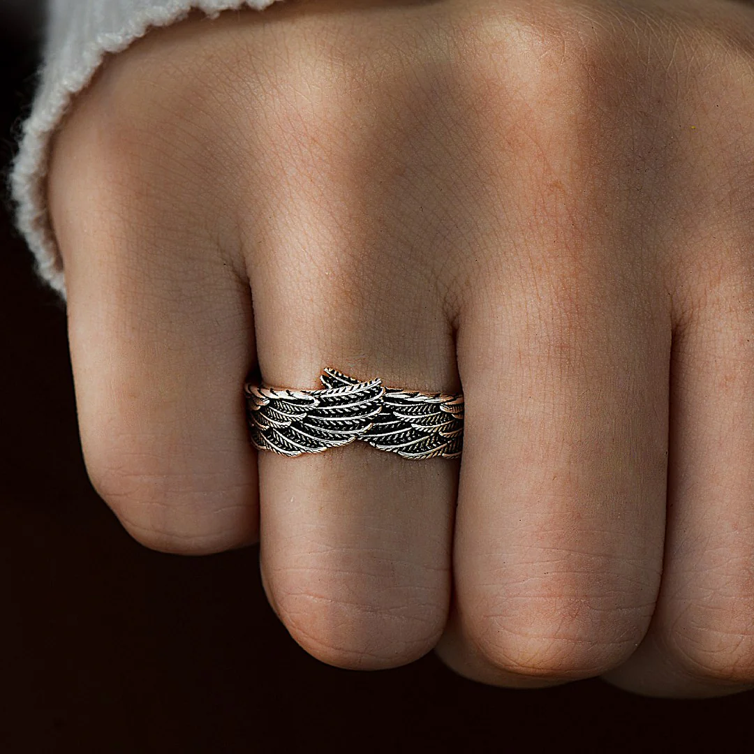 Personalized Name Angel Wing Ring - Image 6